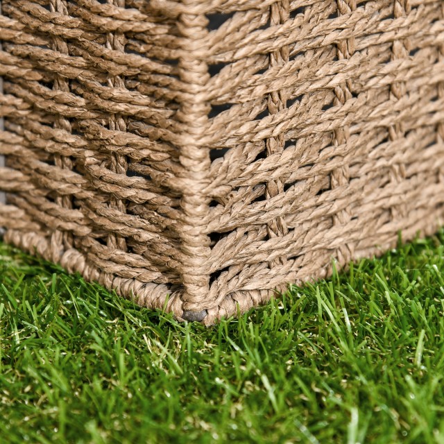 Πλακάκια κήπου Outsunny με συνθετικό γρασίδι 30x30cm 10 τεμάχια, τεχνητό γκαζόν Πυκνότητα 6500, Πράσινο 844-127V01DG