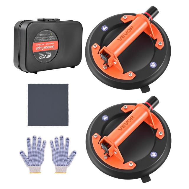 VEVOR Βεντούζα Κενού με Μεταλλική Λαβή - Ανύψωση έως 195 kg (Σετ 2 τεμ.) SDXP8YC275BJBHP02001V0