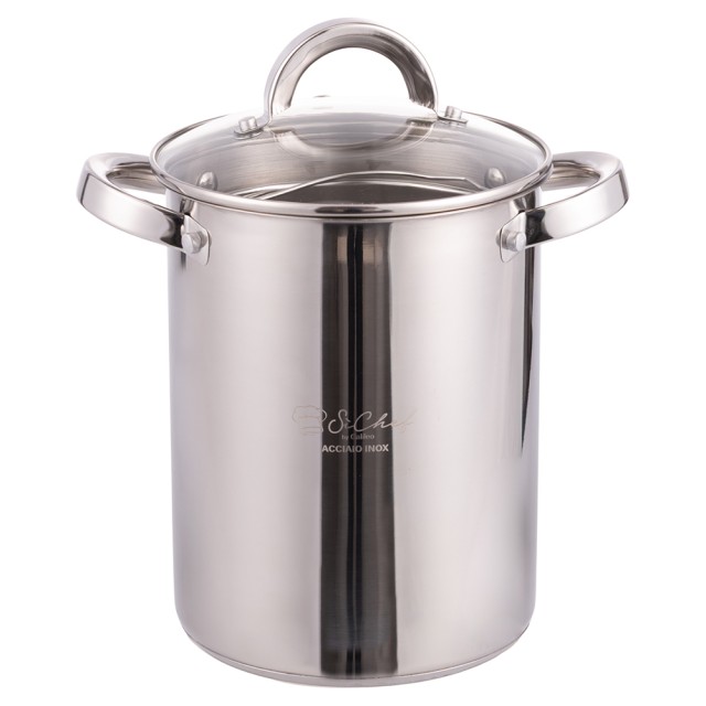 Galileo SpaghettieraAsparagera 42L εσωτερικό καλάθι και γυάλινο καπάκι SChef 2196145