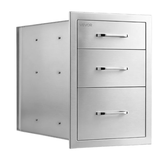 VEVOR Συρτάρια Εξωτερικής Κουζίνας 52,1 x 57,1 x 36,8 cm, 3 Επιπέδων με Λαβή CGCTJ145W205AJYI3001V0
