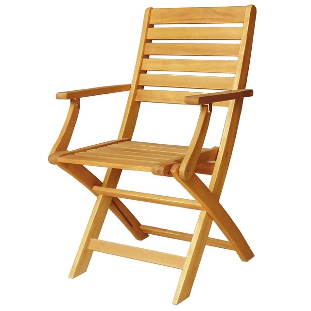 Galileo Σετ 2 τμχ Πτυσσόμενη καρέκλα με μπράτσα από ξύλο ακακίας Bali Est 2179174