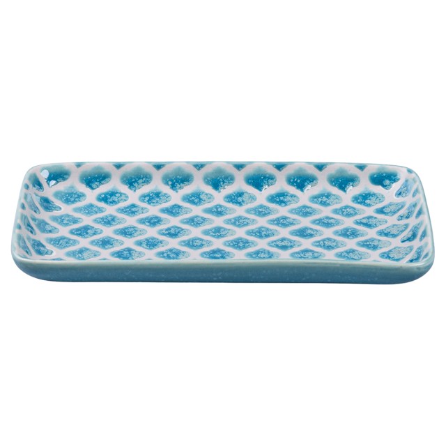 Villa DEste  Σετ 3 ορθογώνια δίσκοι μικρομεσαίου μεγέθους σε κεραμικό στυλ boho chic Reactive 2188626