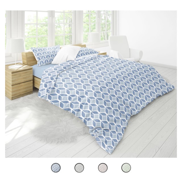 Galileo Πλήρες μονό κρεβάτι από πολυκοτόνι 110 gsm με γεωμετρικό σχέδιο Σιβύλλα 5902018 Τυχαία Επιλογή Χρωμάτων