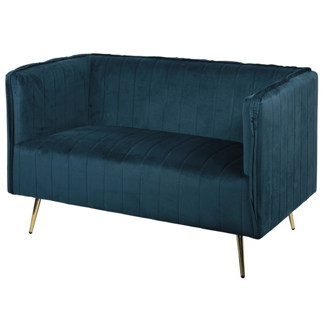 Galileo Διθέσιος vintage καναπές ottanio 126x75x82 cm από ξύλο με πολυεστερική επένδυση βελούδου Sibilla 5907670