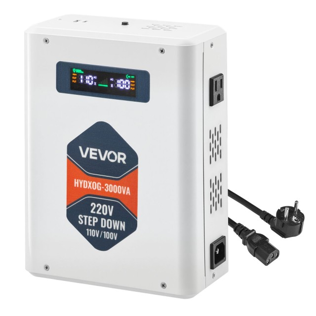 VEVOR 3000VA Μετασχηματιστής Τάσης 220V σε 110V με 2 Εξόδους & USB DXDYZHQJY1103AUIF001V7