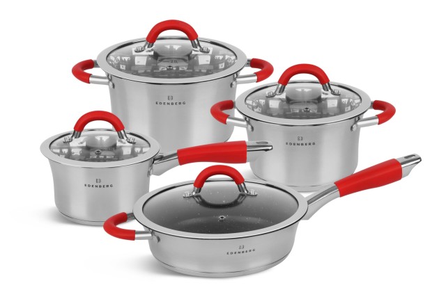 Edenberg Σετ Μαγειρικών Σκευών 8 Τεμαχίων με Τηγάνι EB-2408