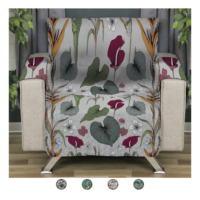 Galileo Επικάλυμμα πολυθρόνας αντιαλλεργικό 159x183 cm διακόσμηση βοτανική Sibilla 5919317 Τυχαία Επιλογή Χρωμάτων