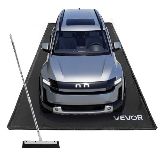 VEVOR Αντιολισθητικό Πατάκι Γκαράζ (2.4 x 4.9 m) από PVC, Αδιάβροχο και Ανθεκτικό με Σκούπα Καθαρισμού TCD7FT9INCH1ICX0E001V0