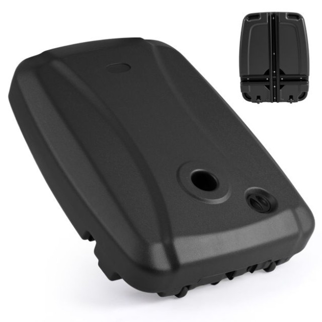 Costway Βάση Ομπρέλας HDPE με Ρόδες και Οπές Αποστράγγισης Γεμιζόμενη για Κήπο Βεράντα Μπαλκόνι Μαύρη, 21,5 x 61 x 81 cm NP13078