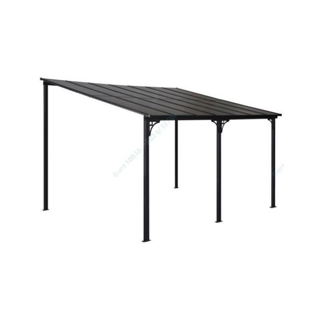 Costway Πέργκολα για Βεράντα 3x4μ με Κεκλιμένη Πολυκαρβονική Οροφή NP12533DK+