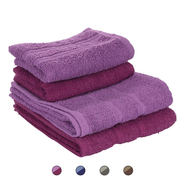 Galileo Σετ 4 πετσέτες 100% βαμβάκι 2 προσώπου 50x95 και 2 επισκέπτη 40x60 Sibilla 5900646 Τυχαία Επιλογή Χρωμάτων