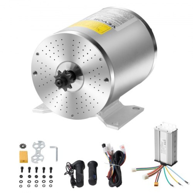 VEVOR Σετ Ηλεκτρικού Κινητήρα Χωρίς Ψήκτρες 1800W 48V 4500rpm με Αναβαθμισμένο Ελεγκτή ZLWSDJTJ1800AD2N1V9