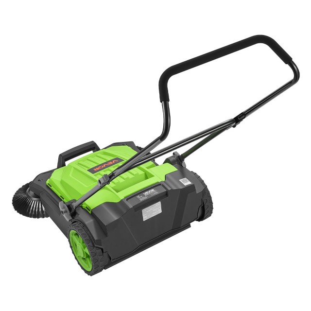 VEVOR Χειροκίνητη Σκούπα Δαπέδου με Ώθηση, 650 mm Πλάτος Σάρωσης, Δοχείο 18,9 L, Ρυθμιζόμενη Πτυσσόμενη Λαβή, Πράσινη BXSQSC26INCHQGGBN001V0