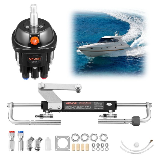 VEVOR Σετ Υδραυλικής Τιμόνευσης για Σκάφη έως 90 HP YYZXXTTJ90HPIVK97001V0