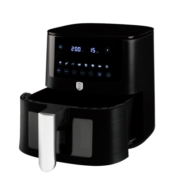 Berlinger Haus Φριτέζα Αέρος 8lt Air Fryer, με Ορατό Παράθυρο, Matte Black Collection BH-9605