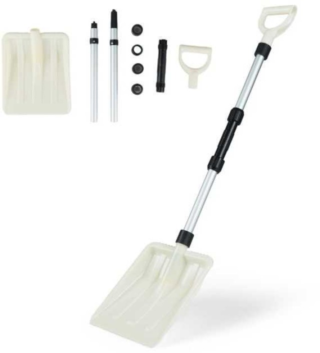 Costway Φτυάρι Χιονιού 26 εκ. πλάτος με Εργονομική Λαβή & Ανθεκτική Αλουμινένια Λαβή Λευκό 116,5 x 26 x 9,5 εκ. NP12971WH