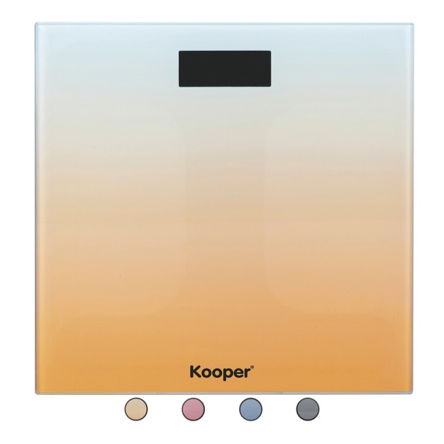 Galileo Ψηφιακή ζυγαριά μπάνιου 30x30x25 εκ με επιφάνεια από σκληρυμένο γυαλί Kooper 5921151 Τυχαία Επιλογή Χρωμάτων