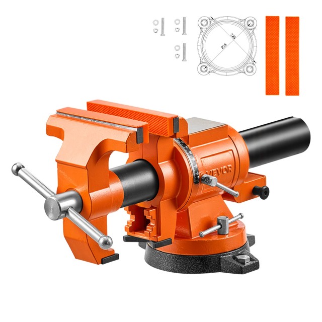 VEVOR  Βαρέως Τύπου Μέγγενη Πάγκου 150 mm, Διπλής Περιστροφής 360° KSSFDGNTQSXZQAVC1001V0