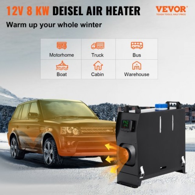 VEVOR 8KW Θερμαντήρας Ντίζελ, 12V, Για RV, Φορτηγό, Σκάφος, Τροχόσπιτο  ZCJRQ8KWXKHYJKG01V0