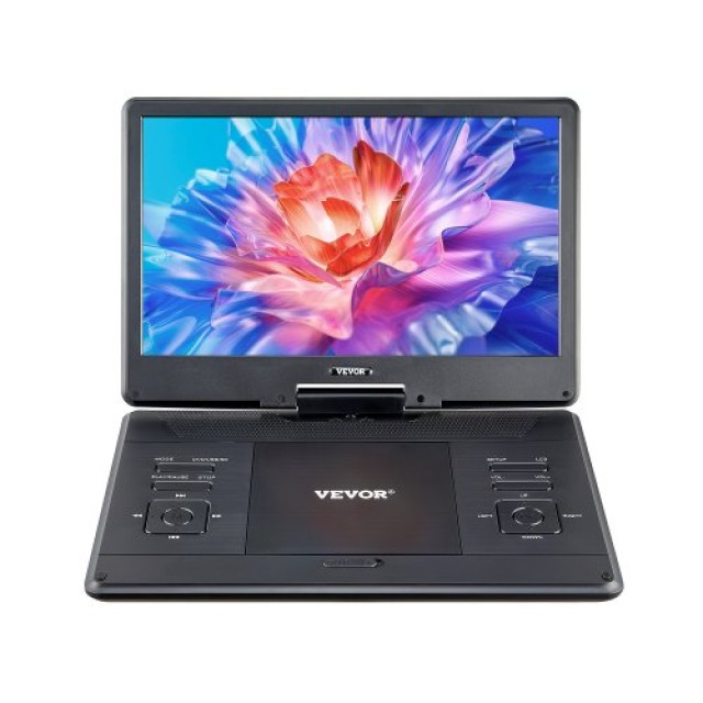 VEVOR Φορητό DVD Player 14 με HD Οθόνη Στροφής και 5ωρη Επαναφορτιζόμενη Μπαταρία FGSBXDVDJ141WMDDU001V2