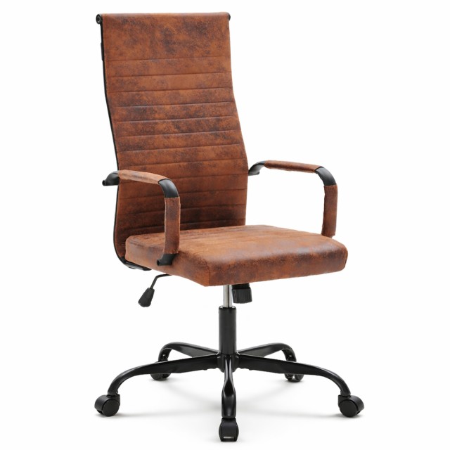 BAKAJI Βιομηχανική Καρέκλα Γραφείου από Συνθετικό Δέρμα με Περιστρεφόμενη Βάση σε Μαύρο Χρώμα 02001674