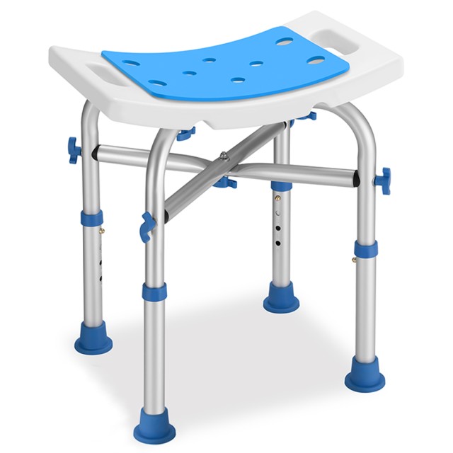 BAKAJI Ρυθμιζόμενο Αντιολισθητικό Σκαμπό Ντουζιέρας Αλουμινίου 02001748