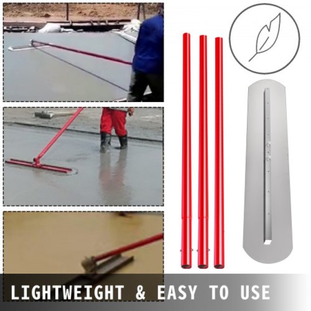 Σετ Εργαλείων Λείανσης Σκυροδέματος VEVOR Bull Float από Χάλυβα Μαγγανίου  SNMZ1200X200ZH001V0