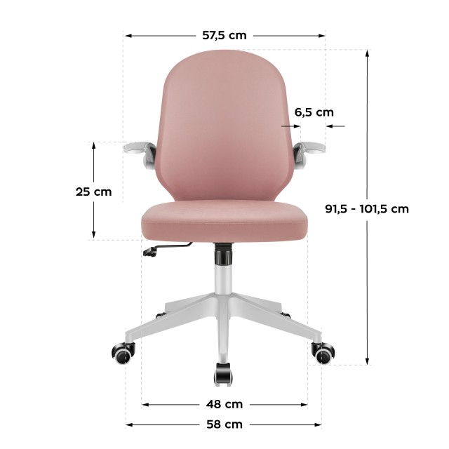 MarkAdler Παιδική Περιστρεφόμενη Καρέκλα Junior 4.0 Ροζ 5903796017830