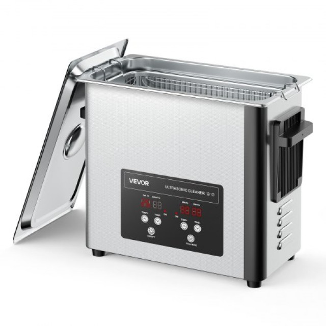 VEVOR 6L Υπερηχητικός Καθαριστής, Καθαριστική Μηχανή 120W με Καλάθι & Ψηφιακή Οθόνη - 40kHz, 32-176°F, Διαστάσεις 38x18x29.5 εκ. SXJJKCSBQXJ6G06TW001V2