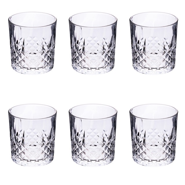 Galileo Σετ 6 ποτήρια 340 ml σε γυαλί με επιφάνεια εργασίας Edinburgh Sibilla 5918852