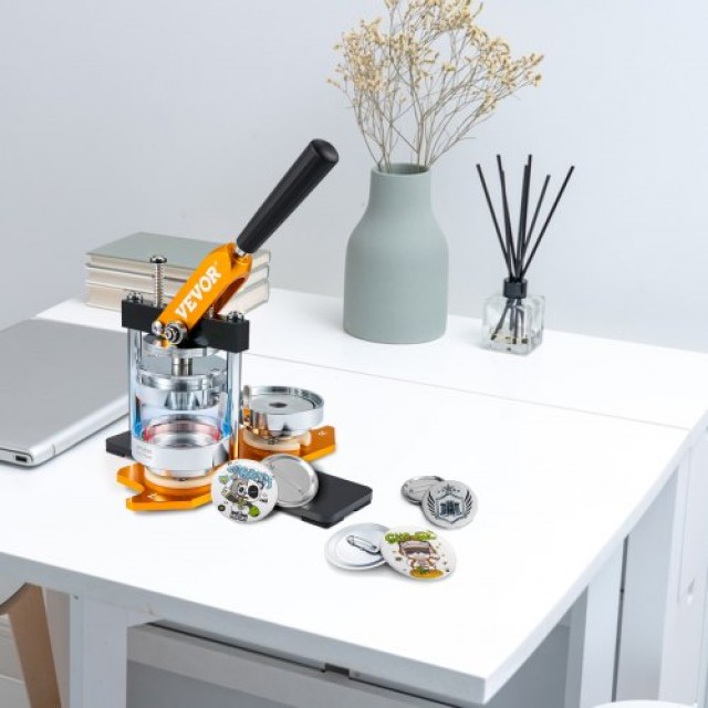 Μηχανή Κατασκευής Κουμπιών VEVOR, 75mm (3 ίντσες), Σετ Πιεστηρίου για Καρφίτσες, 500τμχ & Κόφτης & Μαγικό Βιβλίο  QJSKXZ75MM1008O99V0