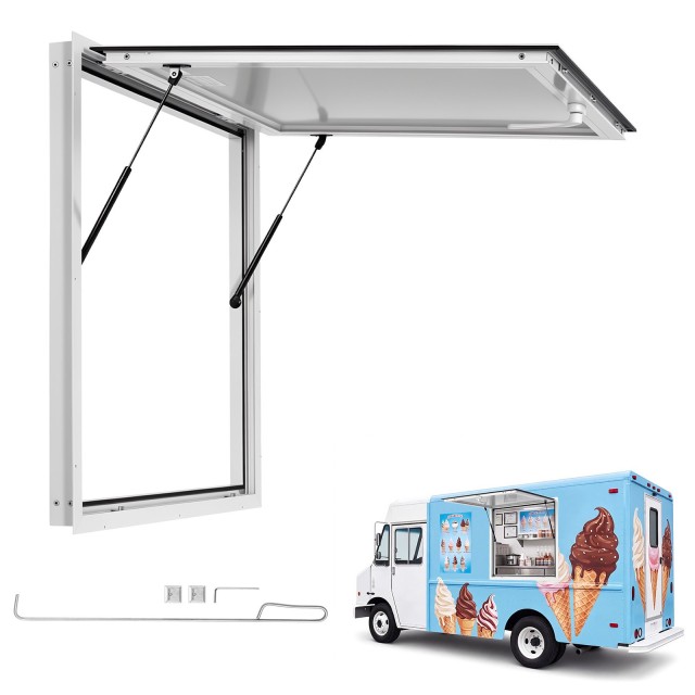 VEVOR Παράθυρο Εξυπηρέτησης 915x915 mm από Κράμα Αλουμινίου για Food Truck και Τρέιλερ Παραχώρησης CGDCK3636INCG8CJH001V0