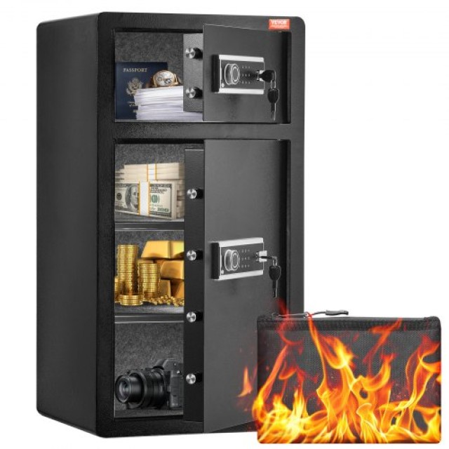 VEVOR Διπλή Πόρτα Χρηματοκιβώτιο 7.2 cu.ft με Κλειδαριά και Κωδικό Μαύρο  LMBXXLS782CUWAFUQV9