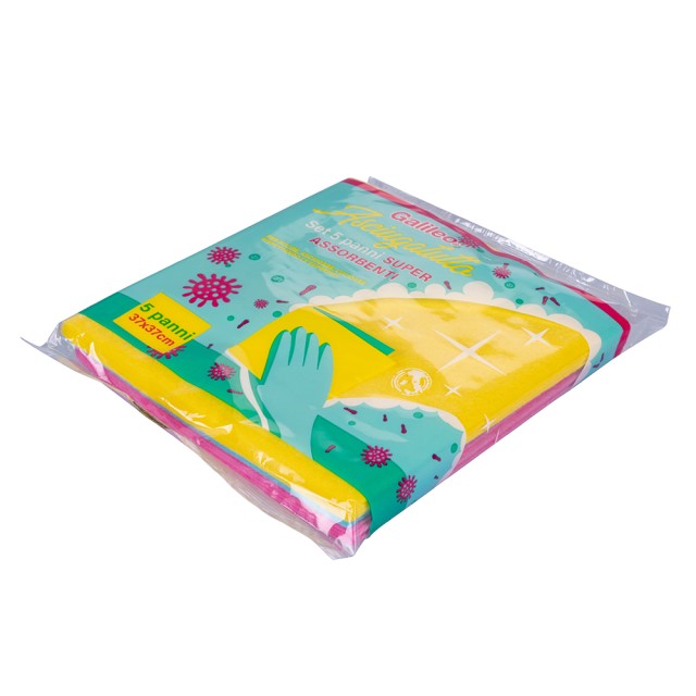 Galileo Σετ 5 Πολύχρηστα Υπεραπορροφητικά Πανιά Καθαρισμού 5906076