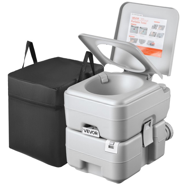 VEVOR Φορητή Τουαλέτα 20Λ, Αποσπώμενη Δεξαμενή, Ένδειξη Στάθμης, 120 Χρήσεις, Μεταφορά & Αποθήκευση DCXBXSMT53GAB3YT1001V0