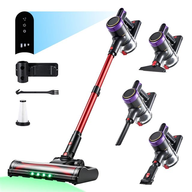 VEVOR Ασύρματη Σκούπα Stick 400W 40kPa με Οθόνη LED και 4 Βούρτσες GSXCQOZCTBZW8QUVM001V2