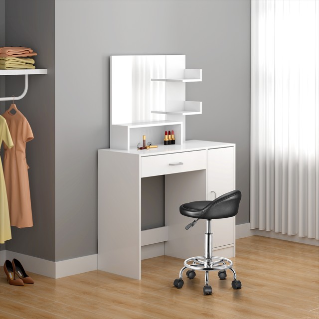 Τροχήλατο Σκαμπό με Χαμηλή Πλάτη και Ατσάλινη Βάση 360° Περιστρεφόμενο ⌀45 x 58 - 73,5 cm Μαύρο  02839346 BAKAJI