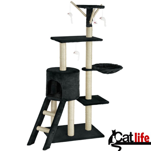 BAKAJI Ονυχοδρόμιο για Γάτες με Σχοινί Sisal και Ξύσιμο Μαύρο 01824754