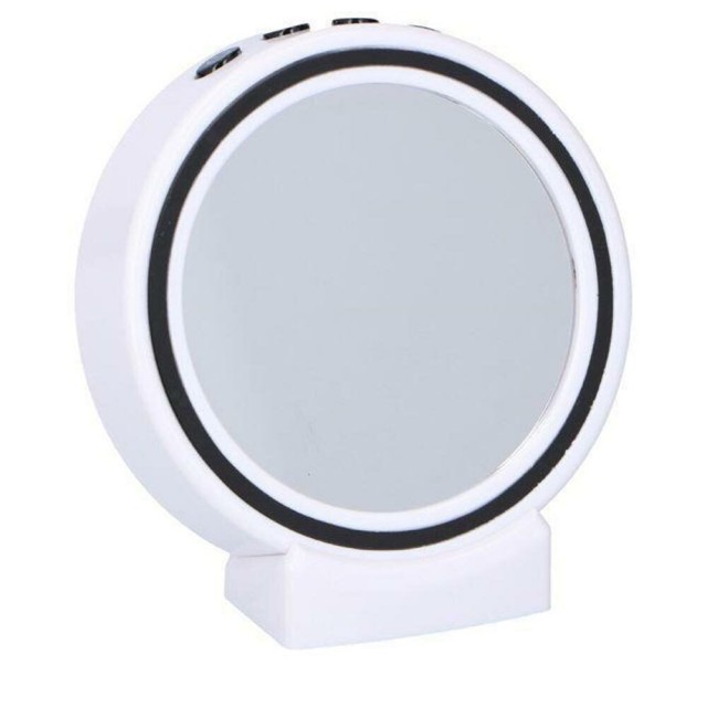 DUNLOP Ξυπνητήρι Καθρέπτης με Θήκη Ηχείου Bluetooth Στρογγυλό Ηχείο 2W 8cm 02835542