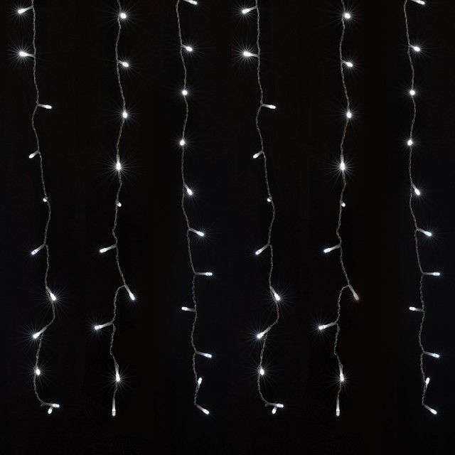 Kooper Κουρτίνα 504 LED ψυχρού λευκού φωτός, 42 σκοινιά, 8 λειτουργίες φωτισμού, για εξωτερική χρήση 450x80 cm Santas House by Kooper 5906327