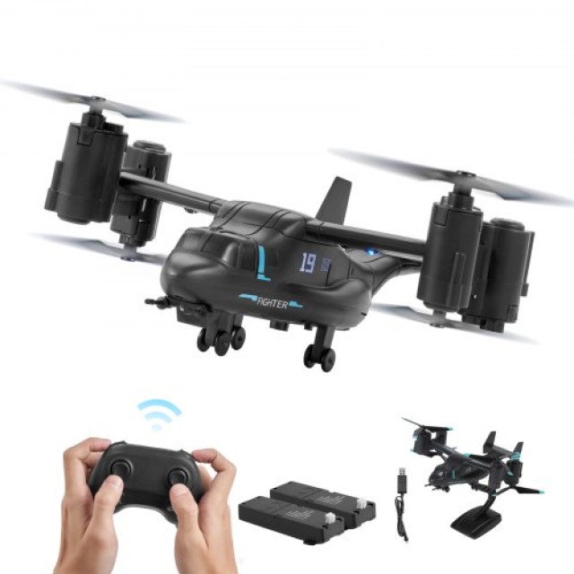 VEVOR Ελικόπτερο RC 2.4GHz με Γυροσκόπιο, 4-Κανάλια, Φώτα Φτερών & Αυτόματη Απογείωση/Προσγείωση για Παιδιά 8+ ZDZSJ4TD4X24RDMW3001V9