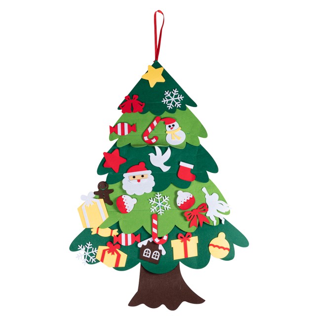 Galileo Τσόχινο Χριστουγεννιάτικο Δέντρο 70x100 cm με 25 Συμπεριλαμβανόμενα Αξεσουάρ - Σπίτι του Αϊ Βασίλη 5912960