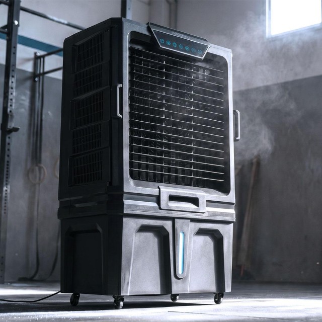 CECOTEC Βιομηχανικός Εξατμιστικός Κλιματιστής AirIndustry 150000 ,150L 20000 m³/h 800W 3 Ταχύτητες με Τηλεχειριστήριο, Πίνακα Αφής, Χρονοδιακόπτη και Ρόδες Πολυκατευθυντικές CEC-129668