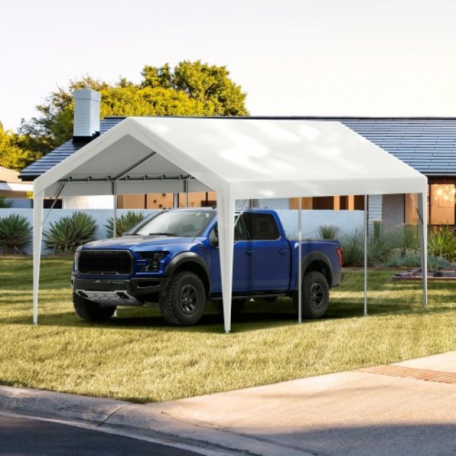VEVOR Αντικατάσταση Καλύμματος Carport 10x20 ft, Αδιάβροχο & UV Προστατευμένο, Λευκό (Μόνο Κάλυμμα) CKPB10X20FTD1VXCBV0