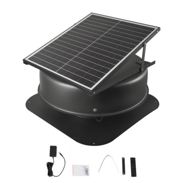 VEVOR Ηλιακός Ανεμιστήρας Εξαερισμού Σοφίτας 42W με Έξυπνο Θερμοστάτη και Τηλεχειριστήριο WDPQSWDKZQY404HTNV2