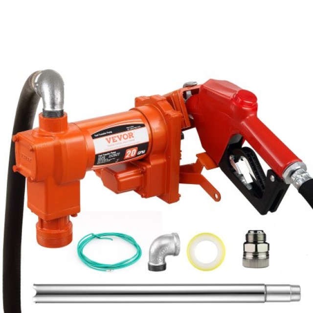 VEVOR Αντλία Μεταφοράς Καυσίμου 12V DC 20 GPM με Αυτόματο Ακροφύσιο F12V14HP21GPM1XXCV9