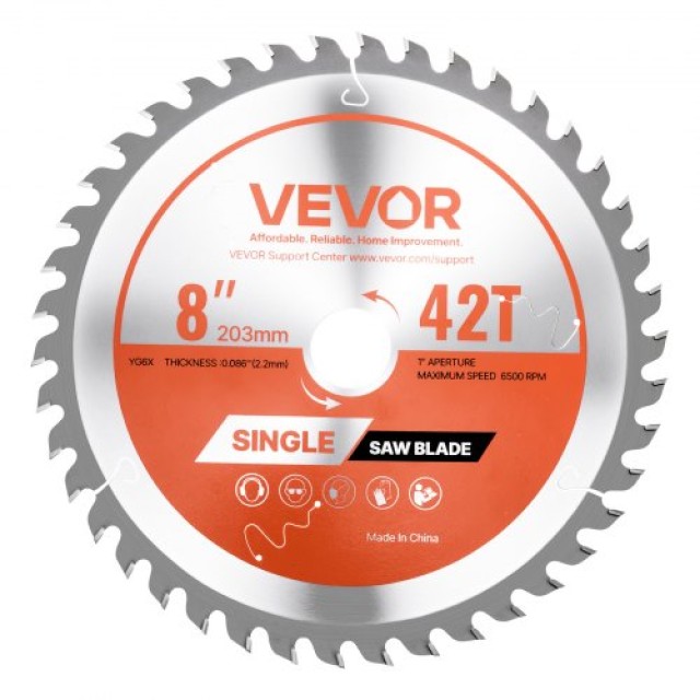 VEVOR Δίσκος κοπής ξύλου 203 mm, 42 λεπίδες, για κόντρα πλακέ και σκληρό ξύλο. DPYJPDPQMZP2PIFMS001V0