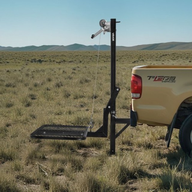 VEVOR Φορητός Ανυψωτήρας Θηράματος με Πλατφόρμα και Σύστημα Ανύψωσης, 300 lbs Φορτίο, Με Υποδοχή και Περιστροφή 360º PTSLSHL300LBWVV3H001V0