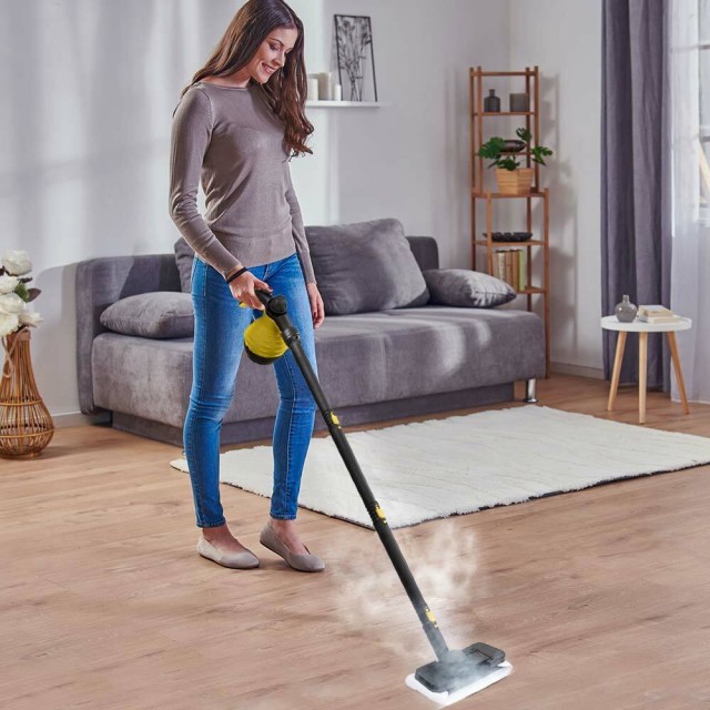 BAKAJI  Φορητός Ατμοκαθαριστής 1050W 300ml 3 bar με Αξεσουάρ Καθαρισμού και Τηλεσκοπική Σκούπα 02012012