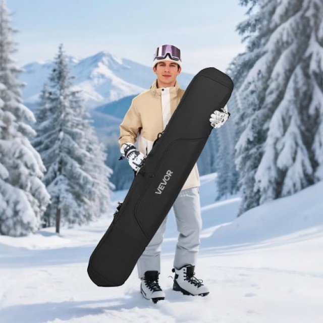 VEVOR Τσάντα Snowboard έως 65 εκ., Αδιάβροχο Υλικό 600D Oxford, με Εσωτερικούς Ιμάντες, Μαύρο HXYJBXBB165C18EI5001V0